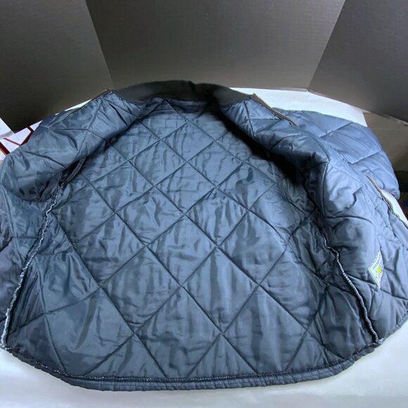 Vintage Dickson Industries Quilted Puffer Jacket Men M Navy Blue - Picture 3 of 8